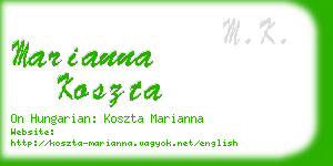 marianna koszta business card